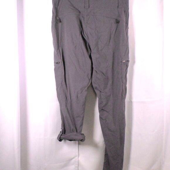 LL Bean Pants Womens 10 Gray Vista Trekking Cargo Hiking Outdoor Roll Tab Pants - Picture 2 of 7